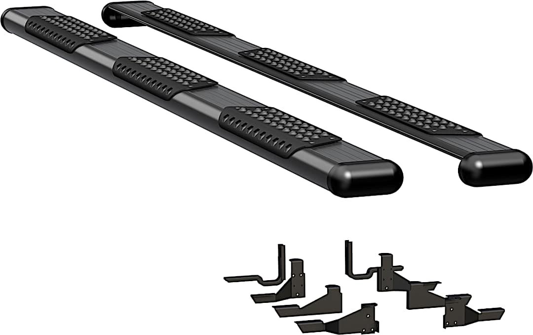 luv584125571747_1.jpg Luverne 584125-571747 Running Boards, Powdercoated Textured Black, Aluminum, 97.6 in. Bed, Crew Cab Pickup, O-Mega II 6 in. Series - Image 1