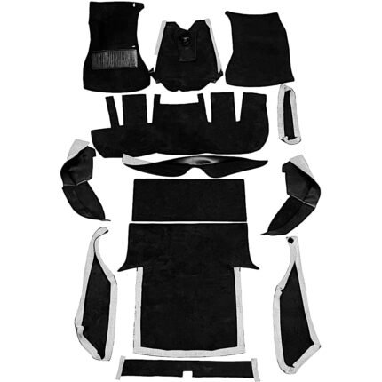 Newark Auto Products F136A-RAISED-251701 Carpet Kit, Black, Nylon Deep Plush and Cut pile