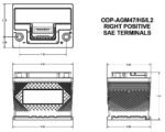 Odyssey Battery ODP-AGM47H5L2 Battery - Performance Series, Direct Fit, Sold individually - Image 2