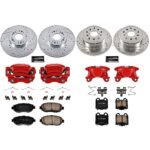 Powerstop 4-Wheel Set Power Stop&reg; KC1079A Front and Rear Z23 Daily Carbon-Fiber Ceramic Brake Pad, Drilled & Slotted Rotor and Caliper Kit - Image 4