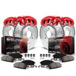 Powerstop 4-Wheel Set Power Stop&reg; KC1122 Front and Rear Z23 Daily Carbon-Fiber Ceramic Brake Pad, Drilled & Slotted Rotor and Caliper Kit