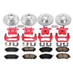 Powerstop 4-Wheel Set Power Stop&reg; KC1127 Front and Rear Z23 Daily Carbon-Fiber Ceramic Brake Pad, Drilled & Slotted Rotor and Caliper Kit