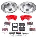 Powerstop 2-Wheel Set Power Stop&reg; KC1132-36 Front Z36 Z36 Truck Carbon-Fiber Ceramic Brake Pad, Drilled & Slotted Rotor + Calipers - Image 2