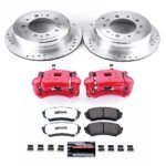 Powerstop 2-Wheel Set Power Stop&reg; KC1134-36 Rear Z36 Z36 Truck Carbon-Fiber Ceramic Brake Pad, Drilled & Slotted Rotor + Calipers - Image 2