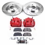 Powerstop 2-Wheel Set Power Stop&reg; KC1141 Front Z23 Daily Carbon-Fiber Ceramic Brake Pad, Drilled & Slotted Rotor and Caliper Kit - Image 4