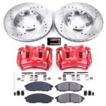 Powerstop 2-Wheel Set Power Stop&reg; KC1176 Front Z23 Daily Carbon-Fiber Ceramic Brake Pad, Drilled & Slotted Rotor and Caliper Kit - Image 4