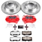 Powerstop 2-Wheel Set Power Stop&reg; KC1233-36 Front Z36 Z36 Truck Carbon-Fiber Ceramic Brake Pad, Drilled & Slotted Rotor + Calipers - Image 2