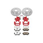 Powerstop 2-Wheel Set Power Stop&reg; KC1306A-26 Rear Z26 Muscle Carbon-Fiber Ceramic Brake Pad, Drilled & Slotted Rotor and Caliper Kit - Image 5