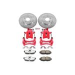 Powerstop 2-Wheel Set Power Stop&reg; KC1384-26 Rear Z26 Muscle Carbon-Fiber Ceramic Brake Pad, Drilled & Slotted Rotor and Caliper Kit - Image 5