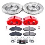 Powerstop 2-Wheel Set Power Stop&reg; KC1417B Front Z23 Daily Carbon-Fiber Ceramic Brake Pad, Drilled & Slotted Rotor and Caliper Kit - Image 4