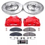 Powerstop 2-Wheel Set Power Stop&reg; KC1423 Front Z23 Daily Carbon-Fiber Ceramic Brake Pad, Drilled & Slotted Rotor and Caliper Kit - Image 4