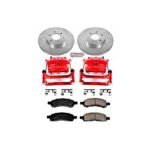 Powerstop 2-Wheel Set Power Stop&reg; KC1453 Front Z23 Daily Carbon-Fiber Ceramic Brake Pad, Drilled & Slotted Rotor and Caliper Kit - Image 4