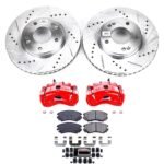 Powerstop 2-Wheel Set Power Stop&reg; KC165B Front Z23 Daily Carbon-Fiber Ceramic Brake Pad, Drilled & Slotted Rotor and Caliper Kit - Image 4