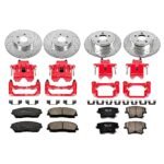 Powerstop 4-Wheel Set Power Stop&reg; KC1715 Front and Rear Z23 Daily Carbon-Fiber Ceramic Brake Pad, Drilled & Slotted Rotor and Caliper Kit - Image 4