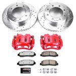 Powerstop 2-Wheel Set Power Stop&reg; KC1781-36 Front Z36 Z36 Truck Carbon-Fiber Ceramic Brake Pad, Drilled & Slotted Rotor + Calipers - Image 2