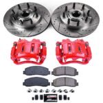 Powerstop 2-Wheel Set Power Stop&reg; KC1796 Front Z23 Daily Carbon-Fiber Ceramic Brake Pad, Drilled & Slotted Rotor and Caliper Kit - Image 4