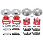 Powerstop 4-Wheel Set Power Stop&reg; KC1867-36 Front and Rear Z36 Z36 Truck Carbon-Fiber Ceramic Brake Pad, Drilled & Slotted Rotor + Calipers - Image 2