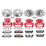 Powerstop 4-Wheel Set Power Stop&reg; KC1915-36 Front and Rear Z36 Z36 Truck Carbon-Fiber Ceramic Brake Pad, Drilled & Slotted Rotor + Calipers - Image 2