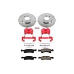 Powerstop 2-Wheel Set Power Stop&reg; KC1933 Front Z23 Daily Carbon-Fiber Ceramic Brake Pad, Drilled & Slotted Rotor and Caliper Kit - Image 4
