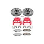 Powerstop 2-Wheel Set Power Stop&reg; KC1939-36 Front Z36 Z36 Truck Carbon-Fiber Ceramic Brake Pad, Drilled & Slotted Rotor + Calipers - Image 2