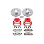 Powerstop 2-Wheel Set Power Stop&reg; KC1943A-36 Front Z36 Z36 Truck Carbon-Fiber Ceramic Brake Pad, Drilled & Slotted Rotor + Calipers