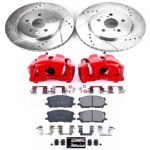 Powerstop 2-Wheel Set Power Stop&reg; KC196 Front Z23 Daily Carbon-Fiber Ceramic Brake Pad, Drilled & Slotted Rotor and Caliper Kit - Image 4