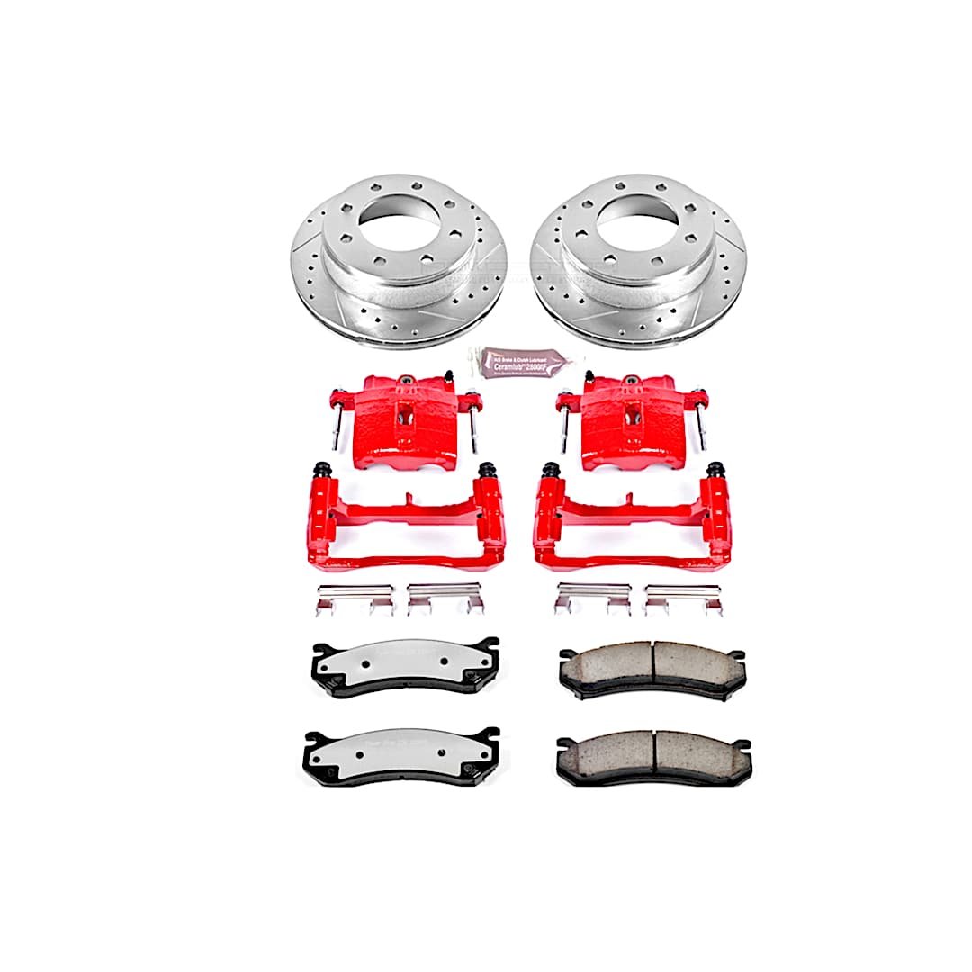 p15kc2036a36_1.jpg Powerstop 2-Wheel Set Power Stop® KC2036A-36 Rear Z36 Z36 Truck Carbon-Fiber Ceramic Brake Pad, Drilled & Slotted Rotor + Calipers - Image 1