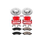 Powerstop 2-Wheel Set Power Stop&reg; KC2059 Front Z23 Daily Carbon-Fiber Ceramic Brake Pad, Drilled & Slotted Rotor and Caliper Kit - Image 4