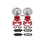 Powerstop 2-Wheel Set Power Stop&reg; KC2083 Rear Z23 Daily Carbon-Fiber Ceramic Brake Pad, Drilled & Slotted Rotor and Caliper Kit - Image 4