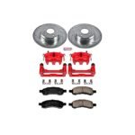 Powerstop 2-Wheel Set Power Stop&reg; KC2084B Front Z23 Daily Carbon-Fiber Ceramic Brake Pad, Drilled & Slotted Rotor and Caliper Kit - Image 4