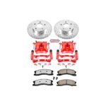 Powerstop 2-Wheel Set Power Stop&reg; KC2149-36 Front Z36 Z36 Truck Carbon-Fiber Ceramic Brake Pad, Drilled & Slotted Rotor + Calipers