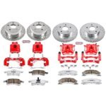 Powerstop 4-Wheel Set Power Stop&reg; KC2150-26 Front and Rear Z26 Muscle Carbon-Fiber Ceramic Brake Pad, Drilled & Slotted Rotor and Caliper Kit - Image 5