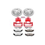 Powerstop 2-Wheel Set Power Stop&reg; KC2172-36 Rear Z36 Z36 Truck Carbon-Fiber Ceramic Brake Pad, Drilled & Slotted Rotor + Calipers - Image 2
