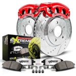 Powerstop 2-Wheel Set Power Stop&reg; KC219-26 Rear Z26 Muscle Carbon-Fiber Ceramic Brake Pad, Drilled & Slotted Rotor and Caliper Kit