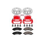 Powerstop 2-Wheel Set Power Stop&reg; KC2193 Front Z23 Daily Carbon-Fiber Ceramic Brake Pad, Drilled & Slotted Rotor and Caliper Kit - Image 4