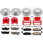 Powerstop 4-Wheel Set Power Stop&reg; KC2220 Front and Rear Z23 Daily Carbon-Fiber Ceramic Brake Pad, Drilled & Slotted Rotor and Caliper Kit - Image 4