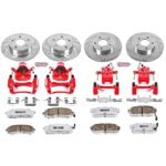 Powerstop 4-Wheel Set Power Stop&reg; KC2281-26 Front and Rear Z26 Muscle Carbon-Fiber Ceramic Brake Pad, Drilled & Slotted Rotor and Caliper Kit - Image 5