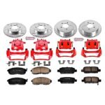 Powerstop 4-Wheel Set Power Stop&reg; KC2283 Front and Rear Z23 Daily Carbon-Fiber Ceramic Brake Pad, Drilled & Slotted Rotor and Caliper Kit - Image 4