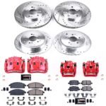 Powerstop 4-Wheel Set Power Stop&reg; KC2291 Front and Rear Z23 Daily Carbon-Fiber Ceramic Brake Pad, Drilled & Slotted Rotor and Caliper Kit - Image 4