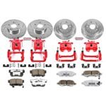 Powerstop 4-Wheel Set Power Stop&reg; KC2296-26 Front and Rear Z26 Muscle Carbon-Fiber Ceramic Brake Pad, Drilled & Slotted Rotor and Caliper Kit - Image 5