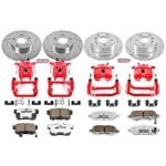 Powerstop 4-Wheel Set Power Stop&reg; KC2298-26 Front and Rear Z26 Muscle Carbon-Fiber Ceramic Brake Pad, Drilled & Slotted Rotor and Caliper Kit - Image 5
