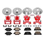 Powerstop 4-Wheel Set Power Stop&reg; KC2315 Front and Rear Z23 Daily Carbon-Fiber Ceramic Brake Pad, Drilled & Slotted Rotor and Caliper Kit - Image 4