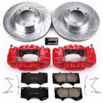 Powerstop 2-Wheel Set Power Stop&reg; KC2421 Front Z23 Daily Carbon-Fiber Ceramic Brake Pad, Drilled & Slotted Rotor and Caliper Kit