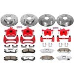 Powerstop 4-Wheel Set Power Stop&reg; KC2554-26 Front and Rear Z26 Muscle Carbon-Fiber Ceramic Brake Pad, Drilled & Slotted Rotor and Caliper Kit - Image 7