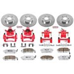 Powerstop 4-Wheel Set Power Stop&reg; KC2704-26 Front and Rear Z26 Muscle Carbon-Fiber Ceramic Brake Pad, Drilled & Slotted Rotor and Caliper Kit - Image 7