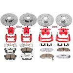 Powerstop 4-Wheel Set Power Stop&reg; KC2715-26 Front and Rear Z26 Muscle Carbon-Fiber Ceramic Brake Pad, Drilled & Slotted Rotor and Caliper Kit - Image 7