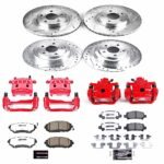 Powerstop 4-Wheel Set Power Stop&reg; KC2750-26 Front and Rear Z26 Muscle Carbon-Fiber Ceramic Brake Pad, Drilled & Slotted Rotor and Caliper Kit - Image 8