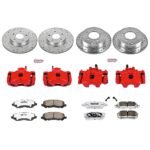 Powerstop 4-Wheel Set Power Stop&reg; KC2840-26 Front and Rear Z26 Muscle Carbon-Fiber Ceramic Brake Pad, Drilled & Slotted Rotor and Caliper Kit - Image 8