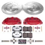 Powerstop 2-Wheel Set Power Stop&reg; KC3019-26 Rear Z26 Muscle Carbon-Fiber Ceramic Brake Pad, Drilled & Slotted Rotor and Caliper Kit - Image 8