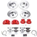 Powerstop 4-Wheel Set Power Stop&reg; KC4094-26 Front and Rear Z26 Muscle Carbon-Fiber Ceramic Brake Pad, Drilled & Slotted Rotor and Caliper Kit - Image 8